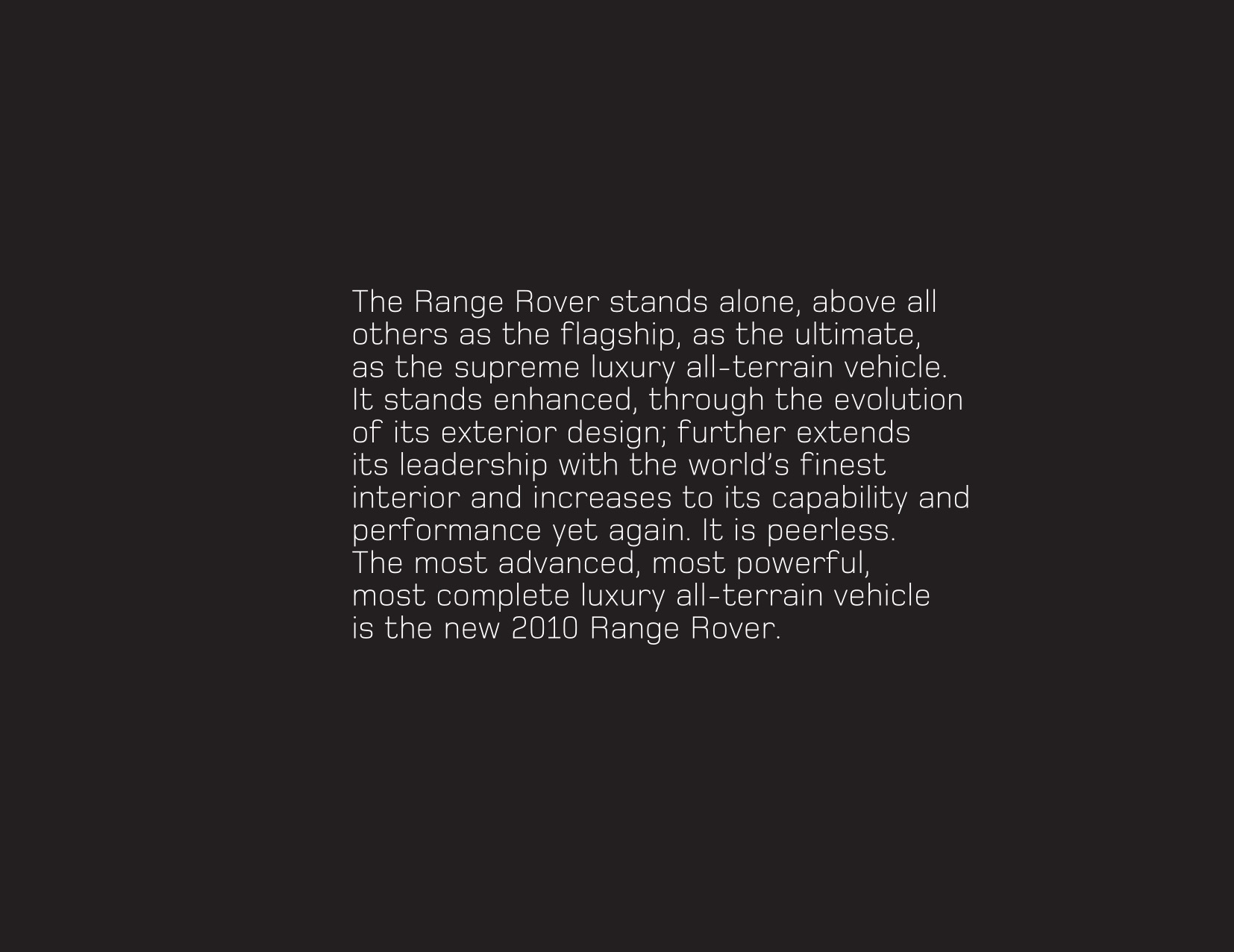 2010 Range Rover Brochure Page 11